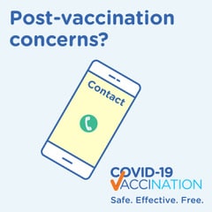 post vaccination concerns contact